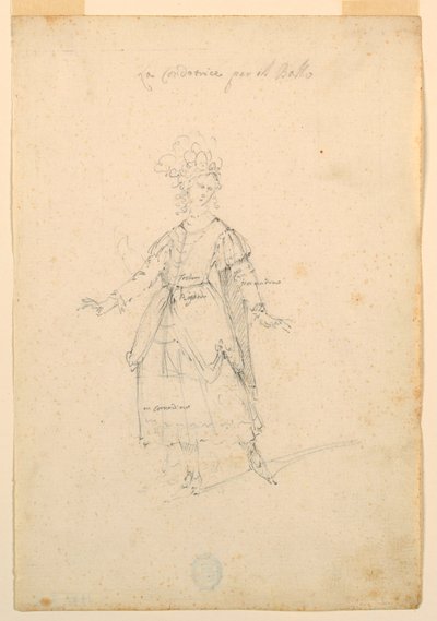 Costume Design: A Woman Singer for a Ballet, ca. 1720 by Unknown artistUnknown artist
