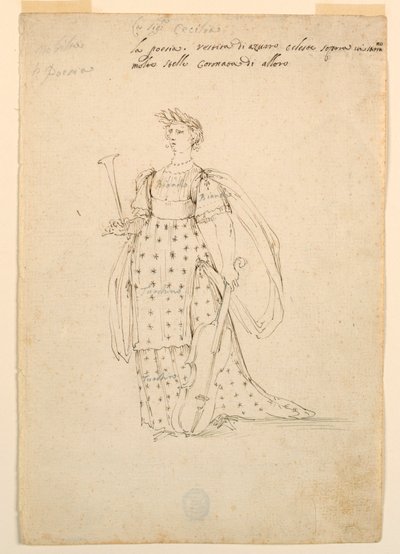 Costume Design: Poetry for a Ballet, ca. 1720 by Unknown artistUnknown artist