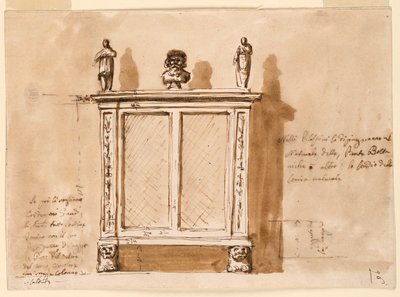 Drawing, Cupboard, 1790–1810 by Unknown artistUnknown artist