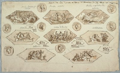 Decoration for the Ceiling of a Bedroom in Villa Aldini, Montmorency, 1813 by Unknown artistUnknown artist