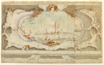 Decorative Cartouche with a Landscape, ca. 1770 by Unknown artistUnknown artist