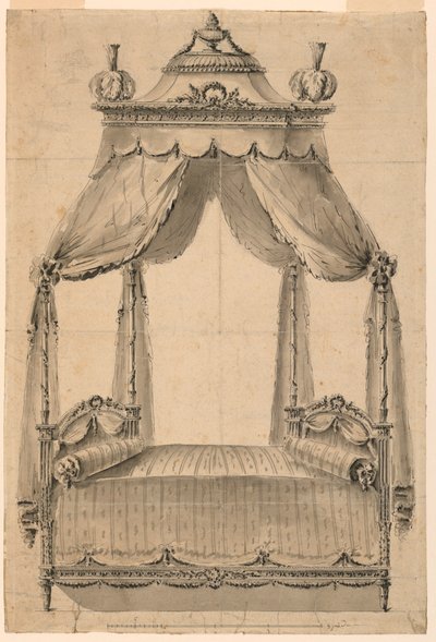 Design for a Bed, ca. 1785 by Unknown artistUnknown artist