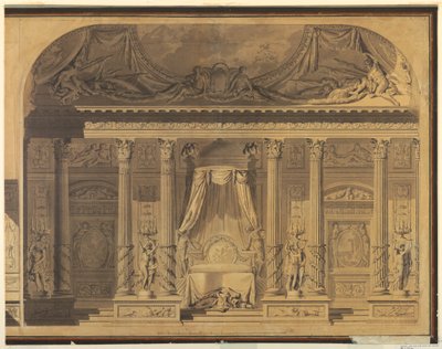 Design for a Bedroom, Hotel de Mailly-Nesle, Paris, 1770–80 by Unknown artistUnknown artist