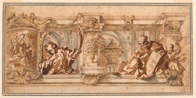 Drawing, Design for a Ceiling Frieze, ca. 1680 by Unknown artistUnknown artist