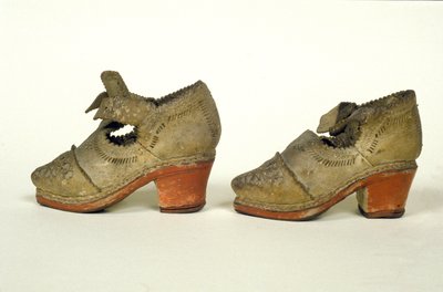 17th century red heel shoe model, Museo del castello, Milan by Unknown artist