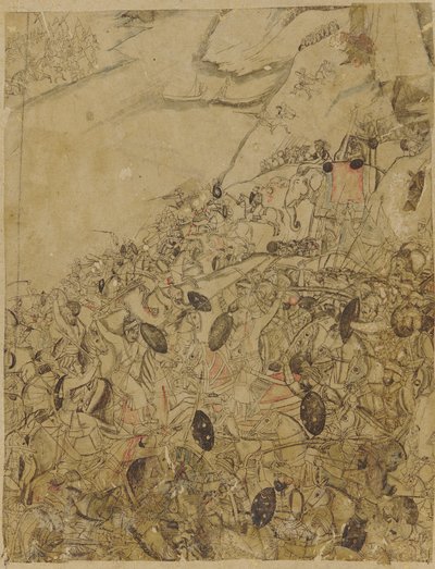 A Battle on the Banks of a River by Unknown artist