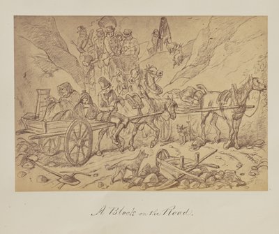 A Block on the Road by Unknown artist