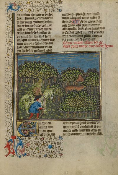 A Camouflaged Horseman and an Archer Approaching a Deer by Unknown artist