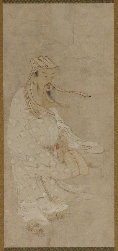 A Chinese Man Standing in a High Wind by Unknown artist