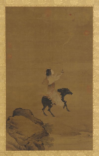 A Female Immortal on a Porcine Animal by Unknown artist