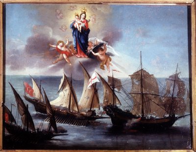A Genoa Boat Attacked by a Galiot and a Barbarian Half-Galley by Unknown artist