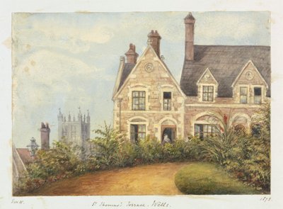 A House with Woman in the Doorway by Unknown artist