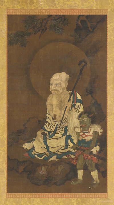 A Luohan and a Demon by Unknown artist