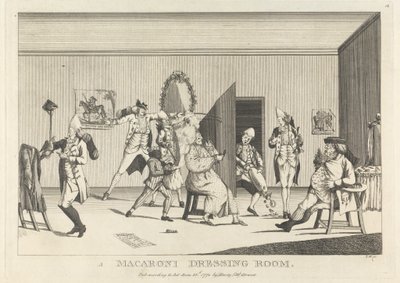 A Macaroni Dressing Room by Unknown artist