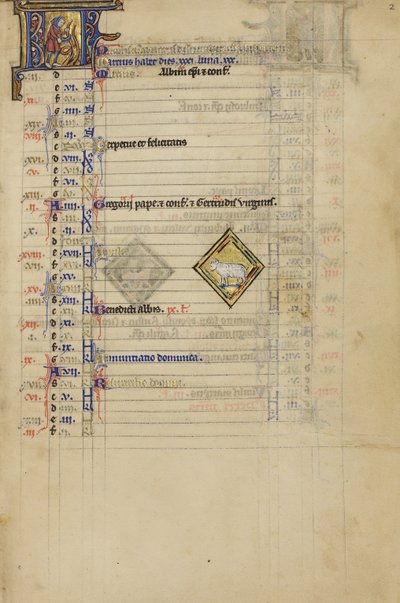A Man Cutting Vines; Zodiacal Sign of Aries by Unknown artist