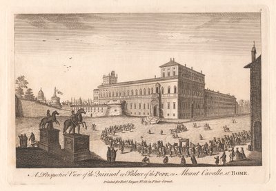 A Perspective View of the Quirinal or Palace of the Pope, on Mount Cavalle at Rome by Unknown artist