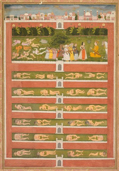 A Princess and Demons before a Nobleman: A Leaf from a Poetical Romance Relating to Shah Alam I (recto) by Unknown artist