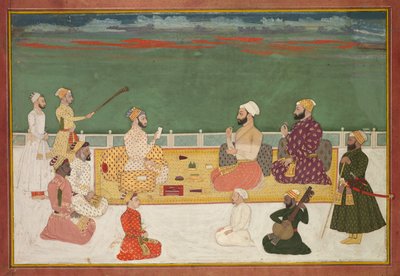 A Ruler Presents a Document to Visiting Nobles by Unknown artist