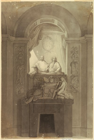 A Sepulchral Monument of Henry Cardinal York (1725-1807) and Charles Edward Stuart, the "Young Pretender" (1720-1788) by Unknown artist