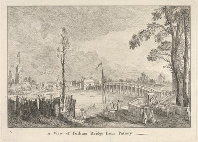 A View of Fulham Bridge from Putney by Unknown artist