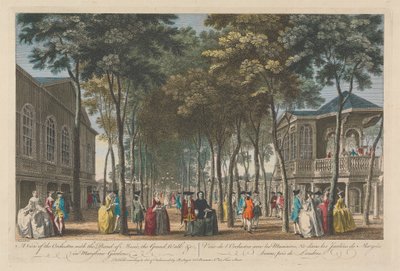 A View of the Orchestra with the Band of Music, the Grand Walk, etc. in Marybone Gardens by Unknown artist