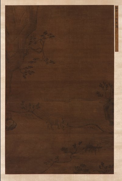 A Water-Buffalo and a Herd-Boy Near a Stream by Unknown artist