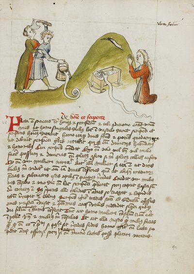 A Woman in Prayer and a Snake on a Nearby Hillock; A Man Trying to Kill a Snake with an Axe by Unknown artist