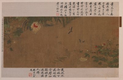 A Garden-Piece: Flowers, Fighting Grasshoppers, Ants and Other Insects by Unknown artist