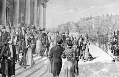 A great wedding at the Madeleine in Paris. by Unknown artist