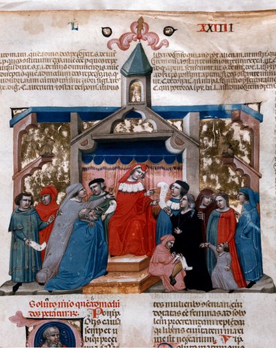 A Lawyer Applying the Miniature Law from the Justinian Code by Unknown artist