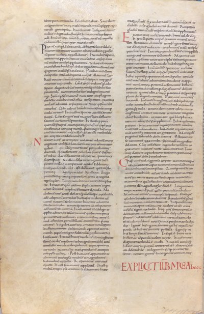 A Page from the 11th Century Bible by Unknown artist