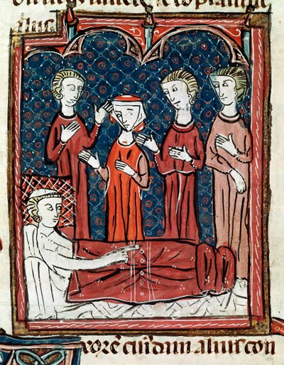 A Patient in Bed Surrounded by Doctors by Unknown artist