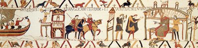 A Scene from the Bayeux Tapestry Depicting King Edward Talking with Harold by Unknown artist