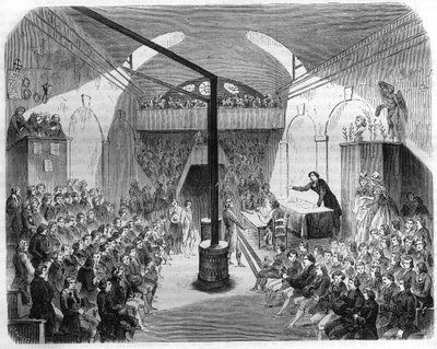 A session at the club of Jacobins, during the Revolution of 1789. Engraving of 1844 by Unknown artist