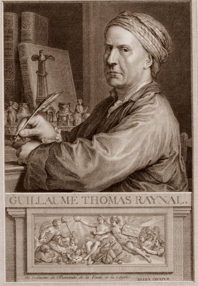 Abbot Guillaume Thomas Raynal (1713-1796) English writer engraving after Charles-Nicolas Cochin II by Unknown artist
