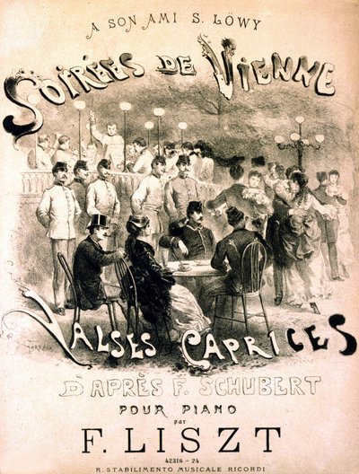 Poster of the evenings of Vienna. Waltzes caprices after F. Schubert by Unknown artist