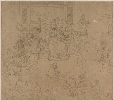 Album of Daoist and Buddhist Themes: Kings of Hells: Leaf 36 by Unknown artist