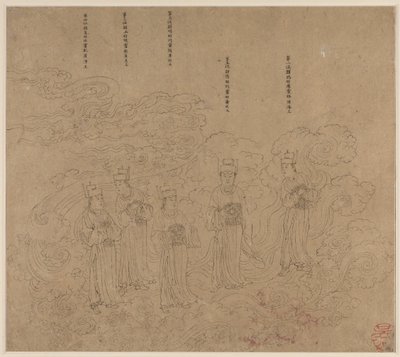 Album of Daoist and Buddhist Themes: Procession of Daoist Deities: Leaf 22 by Unknown artist