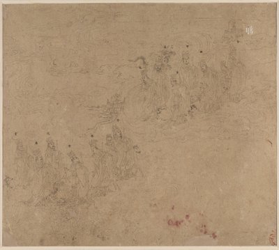 Album of Daoist and Buddhist Themes: Procession of Daoist Deities: Leaf 25 by Unknown artist