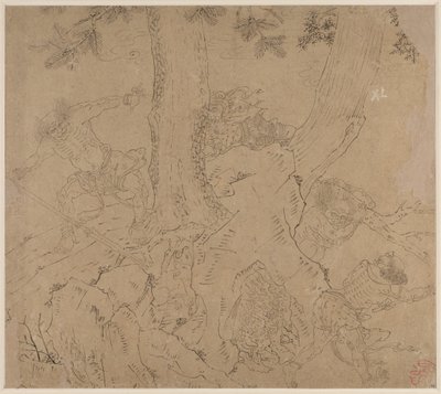 Album of Daoist and Buddhist Themes: Search the Mountain: Leaf 46 by Unknown artist