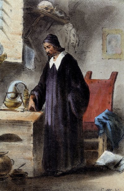 Alchemist Nicola Barnaud, researcher of the philosophical stone by Unknown artist