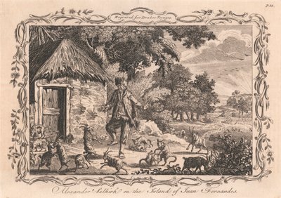 Alexander Selkirk on the Island of Juan Fernandes by Unknown artist