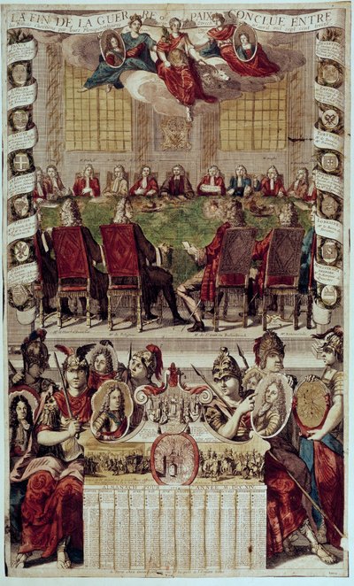 Representation of the Treaty of Utrecht ending the War of the Spanish Succession signed in France and England on 11 April 1713 by Unknown artist