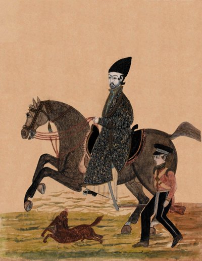 An Afghan Sirdar and a British soldier, c.1841 by Unknown artist