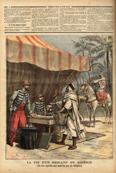 An Algerian native brings the head of the bandit Ali Ould Chick by Unknown artist