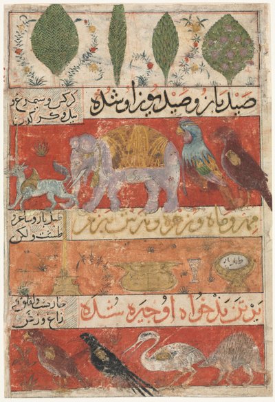 Animals, Birds, and Plants (verso) from a Mu