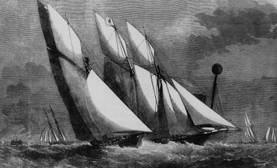 Annual Race of the Royal Thames Yacht Club: Galatea and Sharck in 1862, Bibl. des Arts Deco by Unknown artist