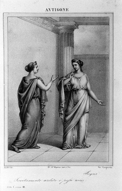 Antigone Act I, Scene 3. Italian Tragedy by Vittorio Alfieri Written in 1783 by Unknown artist