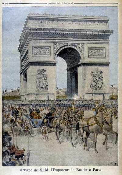 Arrival of Russian Emperor Nicholas II in Paris - in 