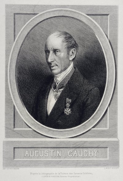 Augustin Louis Cauchy 1789-1857 English mathematician - engraving by Unknown artist